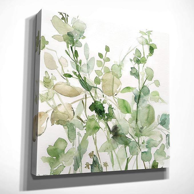Wexford Home Sage Garden II-Canvas Prints Wrapped Gallery Wall Art | Stretched and Framed Ready to Hang, 10x10 Multicolor