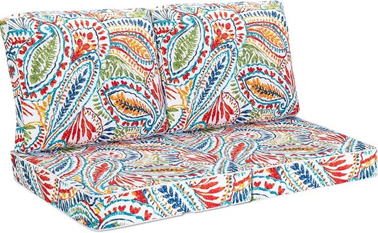 JMGBird Outdoor Cushion Tufted Pillow, Deep Seat Outdoor Chair Cushion 22"x22" Patio Cushions for Outdoor Furniture