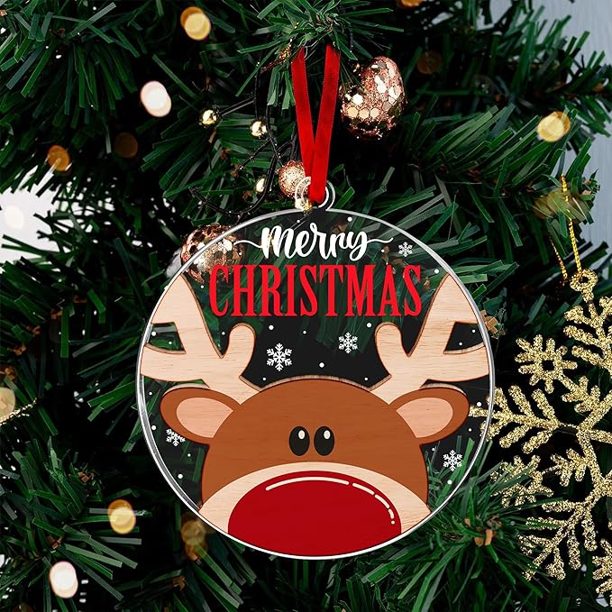 Reindeer Ornaments for Christmas Tree - Adorable Reindeer Christmas Ornaments, Ideal Gifts for Kids & Family, Memorable, Decorative Pieces for Holiday Season