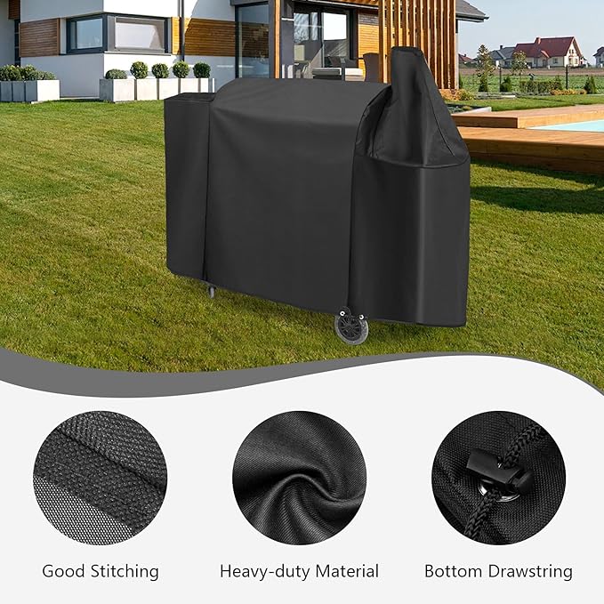 Grill Cover for Pit Boss Austin XL,Rancher XL,1000/1100/1150 Series,Z Grill 1000 Series,All-Weather Outdoor Heavy Duty 600D Waterproof Pitboss Smoker Cover for 1000SC,1000Sq,1000SC2 Pellet Grill,Black