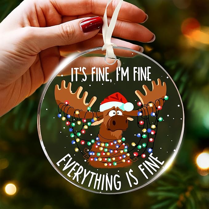 Moose Ornaments for Christmas Tree - Stylish Moose Ornaments for Christmas Decoration, Ideal Gifts for Moose Lovers, Perfect Ornament for Holiday Season, Ideal Ornament Gift for Friends and Family