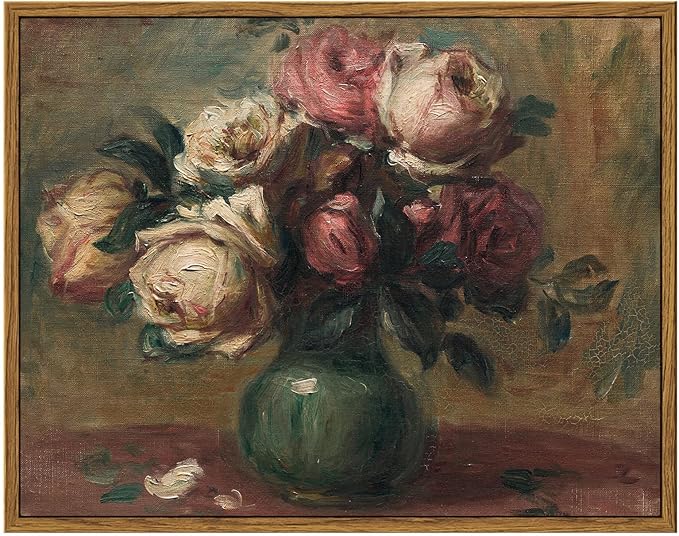 InSimSea Framed Wall Art for Living Room Flower Art Home Decor Framed Vintage Botanical Prints Rustic Farmhouse Wall Decor Mid Century Modern Decor Art Prints Floral Home Decor for Bedroom 11x14in