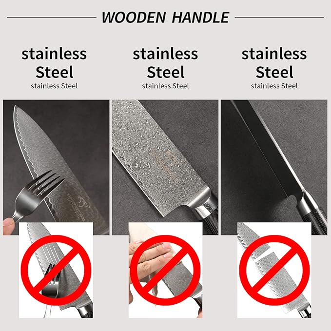 NANFANG BROTHERS Damascus Knife Set 4 PCS, Japanese Knife Set, VG10 Steel Core Chefs knives Sets, Professional Ultra Sharp Kitchen Knives, Equipped with Ergonomic Handles