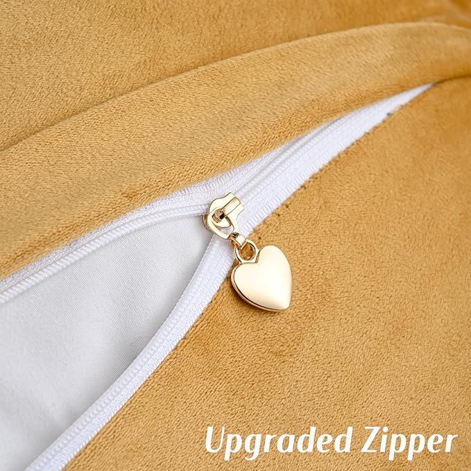 FUTEI Tobacco Chenille Throw Pillow Covers 12x20 Inch Set of 2,Soft Cozy Bound Edge Design Lumbar Pillow Cases,Home Decor for Couch Bed Living Room