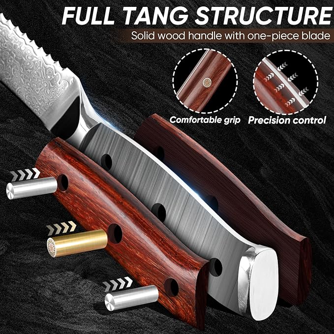 Purple Dragon Bread Knife for Homemade Bread, 8 Inch Serrated Knife for Slicing Sourdough Bread, Cake & Fruits - Gift Box