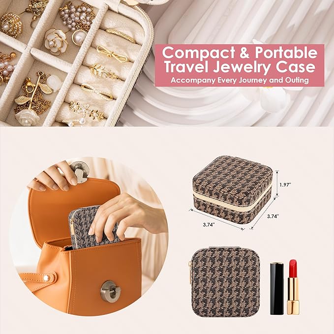 Snake Print Jewelry Box, Animal Print Travel Jewelry Bag for Women Girl, Trinket Box Organizer, Trendy Birthday Gradution Gift, Luxury