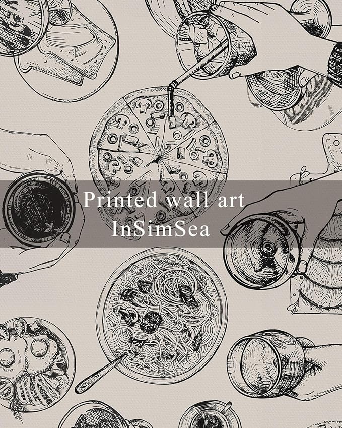 InSimSea Framed Wall Art for Living Room Abstract Modern Dining Room Canvas Art Wall Decor Rustic Artwork Farmhouse Oil Painting Pictures Prints Kitchen Decor Gallery Boho Vintage Decor Office 16x24In