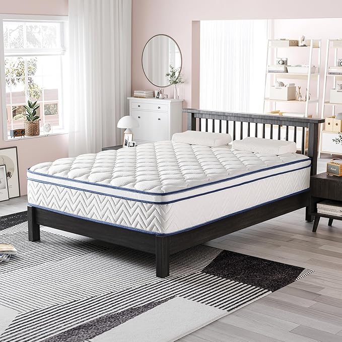 14 Inch Full Hybrid Mattress in a Box - Gel Memory Foam & Pocket Springs for Pressure Relief & Cooling Support, CertiPUR-US Certified, Fiberglass-Free (54x75 Inches)