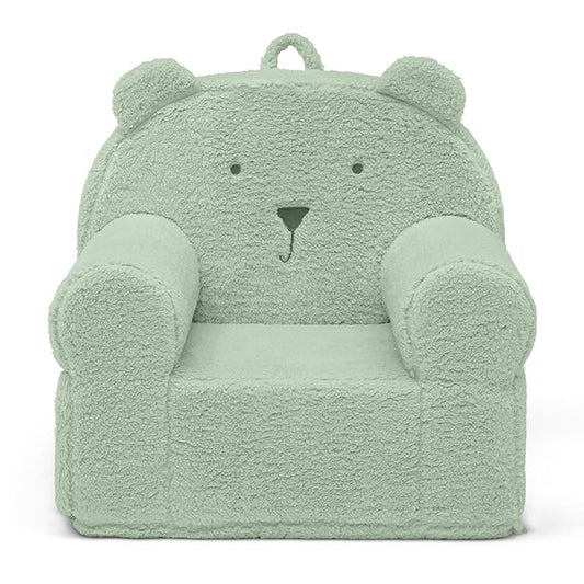 Delta Children babyGap Sherpa Bear Chair - Greenguard Gold Certified, Sage