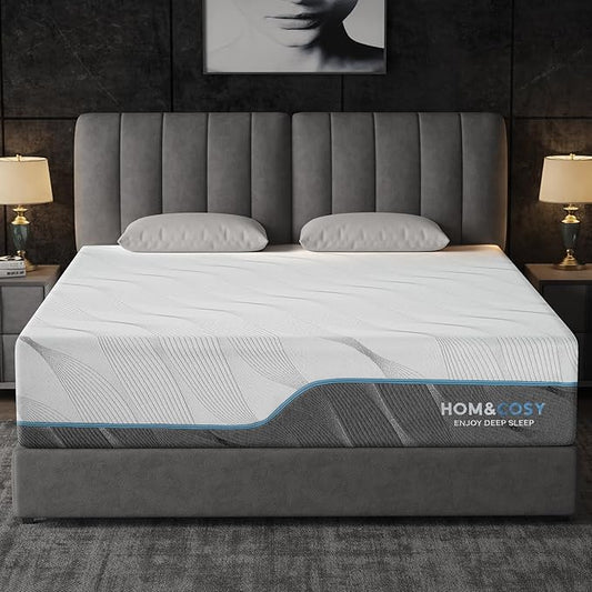 WEUP Extra Firm King Memory Foam Mattress, 14 Inch Medium - Extra Firm Dual Side Flippable Mattress for Back Pain, Made in USA, CertiPUR-US Certified, 80" x76"