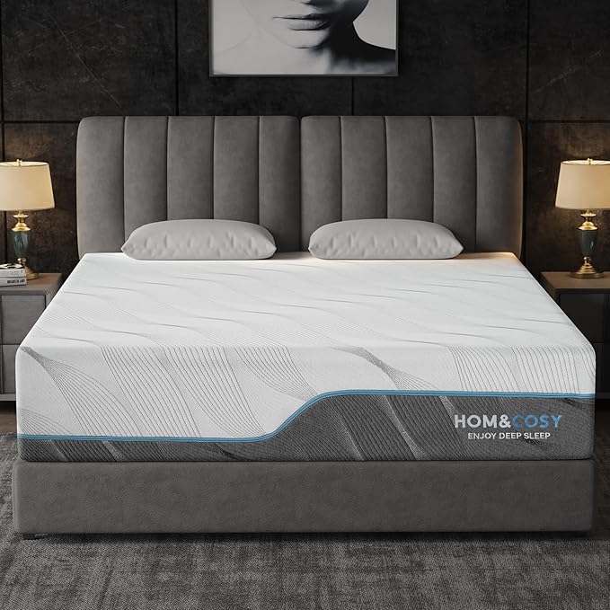 WEUP Extra Firm Queen Memory Foam Mattress, 12 Inch Medium - Extra Firm Dual Side Flippable Mattress for Back Pain Relief, Made in USA, CertiPUR-US Certified, 80" x 60"