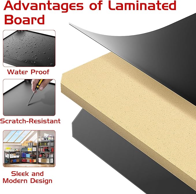 Upgraded 2020LBS Garage Shelving Units, 72" H Double Veneer Shelf Board for Waterproof and Anti-scratch, 5-Tier Storage Shelves Heavy Duty, Adjustable Metal Rack for Kitchen, Basement, Warehouse, 2PCS