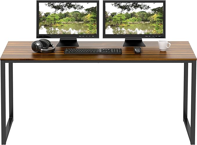 SHW Mission 48-Inch Home Office Computer Desk, Walnut