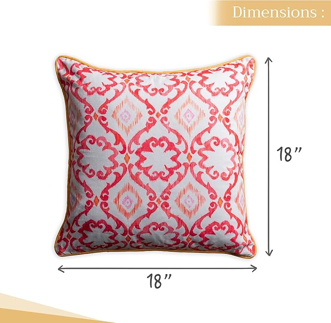 Maison d' Hermine Decorative Pillow Covers 18 x 18 Inch Square 100% Cotton Throw Pillow Covers with Invisible Zipper for Living Room Couch, Chair, Sofas, Bedroom, Home (Hesperides - Tapisserie)