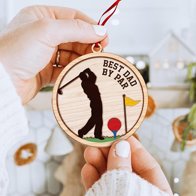 Golf Ornaments for Christmas Tree - Unique Golf Themed Christmas Ornaments for 2025, Perfect Dad Gifts, Ideal for Golf Enthusiasts, Stylish Ornament for Men and Women, Funny 2025 Ornament