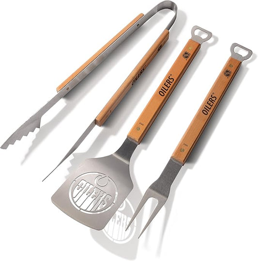 YouTheFan NHL Edmonton Oilers Classic Series 3-Piece BBQ Set