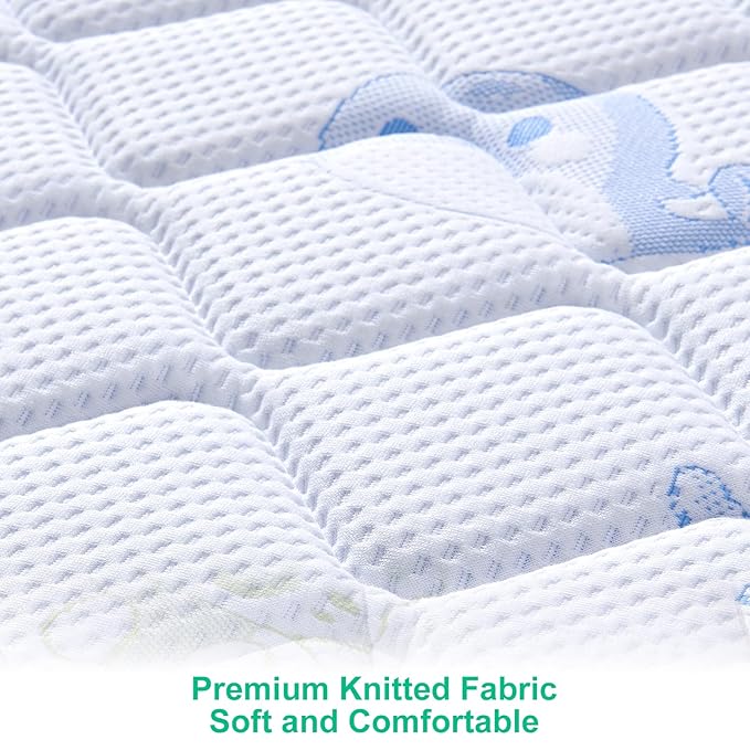 Premium Crib & Toddler Mattress, 100% Knitted Fabric, Premium Fleece Surface-Hypoallergenic, Soft Breathable, 5" Thick-Firm and Optimal Support, Non-Toxic Crib Mattress for Toddler Bed