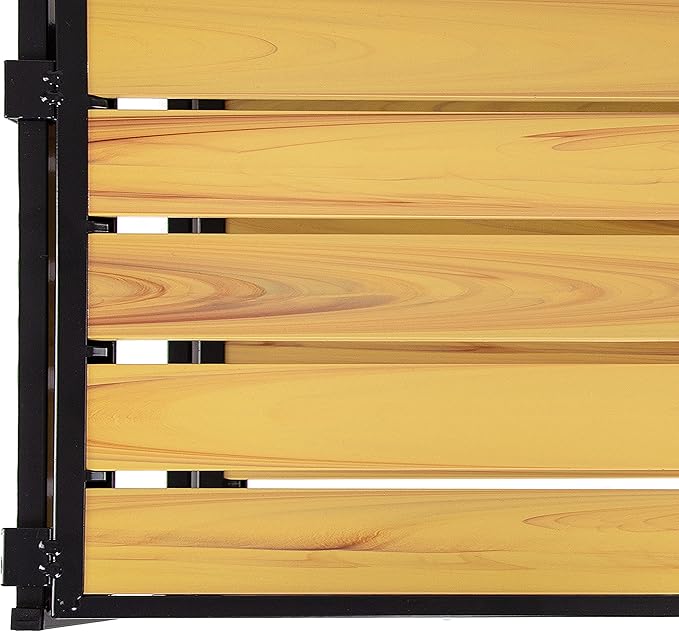 Seville Classics Sturdy Freestanding Storage Shelf for Bedroom, Closet, Entryway, Dorm Room Organizer Stackable Durable Metal Shoe Rack Countryside Aspen Slat, 2-Tier