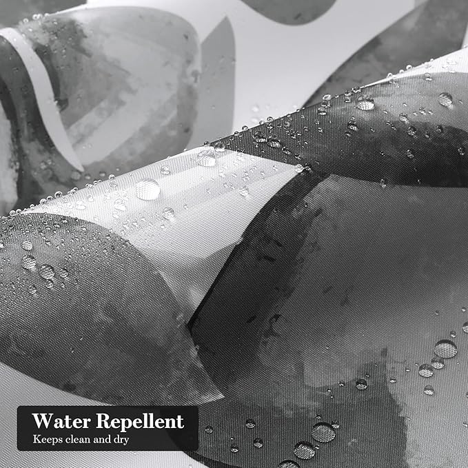 MitoVilla Black Eucalyptus Shower Curtain, Plant Leaves Fabric Cloth Shower Curtains for Rustic Vintage Bathroom Decor, Modern Chic Botanical Shower Curtain, 72x72