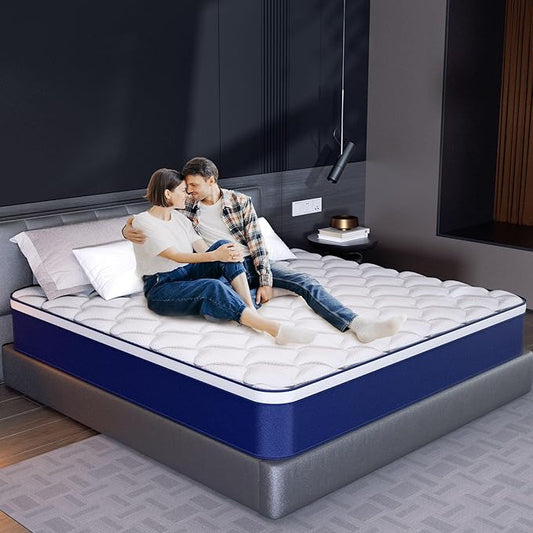 12 Inch Hybrid Queen Mattress in a Box - Gel Memory Foam & Pocket Springs for Back Pain Relief, Soft & Plush Fiberglass-Free Bed, 120-Night Trial, CertiPUR-US Certified, 60x80 Inches