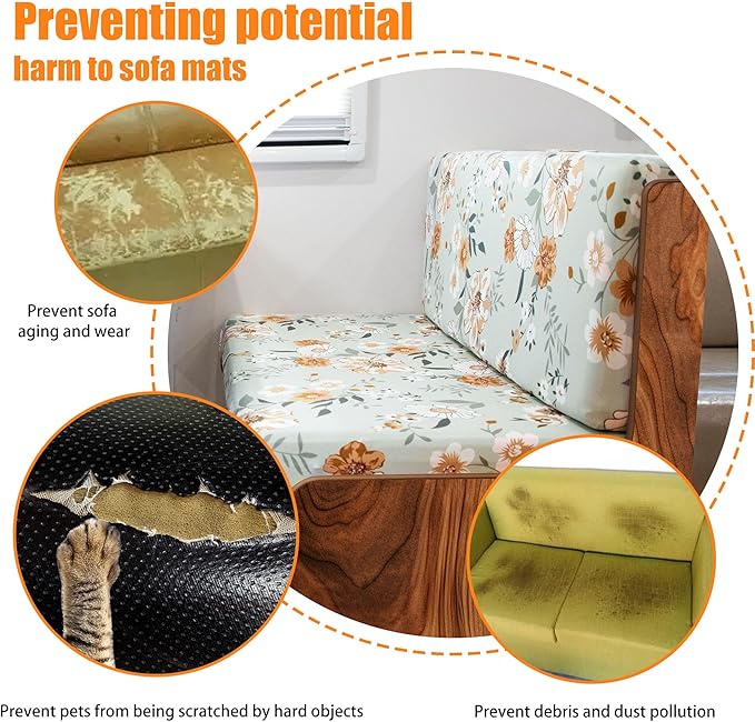 Rv Dinette Cushion Covers,Printing Stretchable Camper Cushion Cover,RV Cushion Slipcover,Rv Couch Cover Replacement for RV Camper Car Bench,2 Backrest Covers and 2 Bench Covers (Blossoming Flowers)