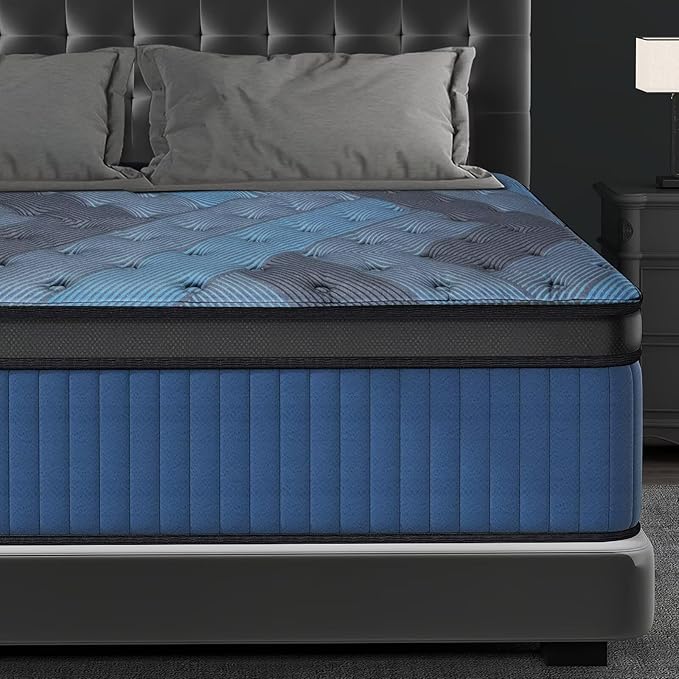 Full Mattress 14 Inch, 2025 Hybrid Full Size Mattress in a Box, Upgrade Durable Individual Pocket Springs, Medium Firm Lumber Support Pressure Pain Relief, Breathable Comfort, CertiPUR-US Certified