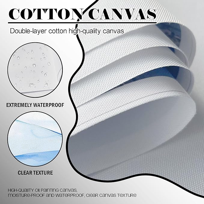 JEAWA Framed Canvas Wall Art - Large Creative Wall Art for Bedroom Living Room Bathroom, Modern Artwork Decor for Home Decoration, Funny Cow Color Graffiti, 29x58 IN