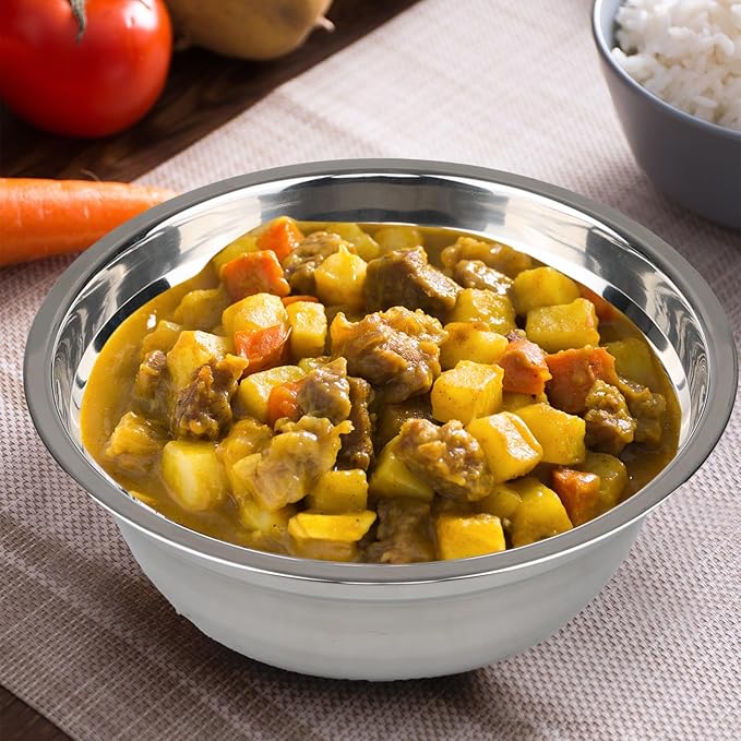 4-Pack Stainless Steel Mixing Bowls, Metal Nesting Bowls, 9.33 Inches