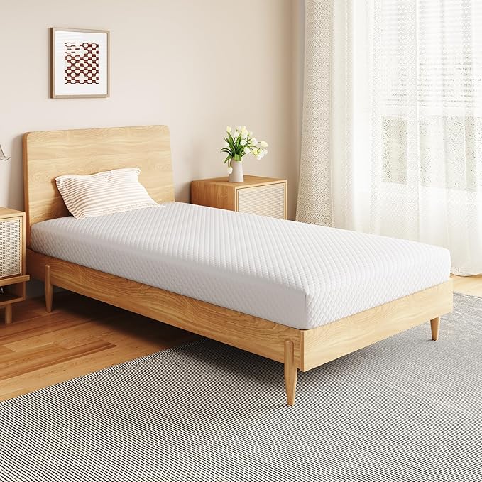 5 Inch Twin Size Mattress in a Box,Memory Foam Mattress for Comfort Sleep, Cooling Night Sleep & Pressure Relief, Ships Compressed (5", Twin)