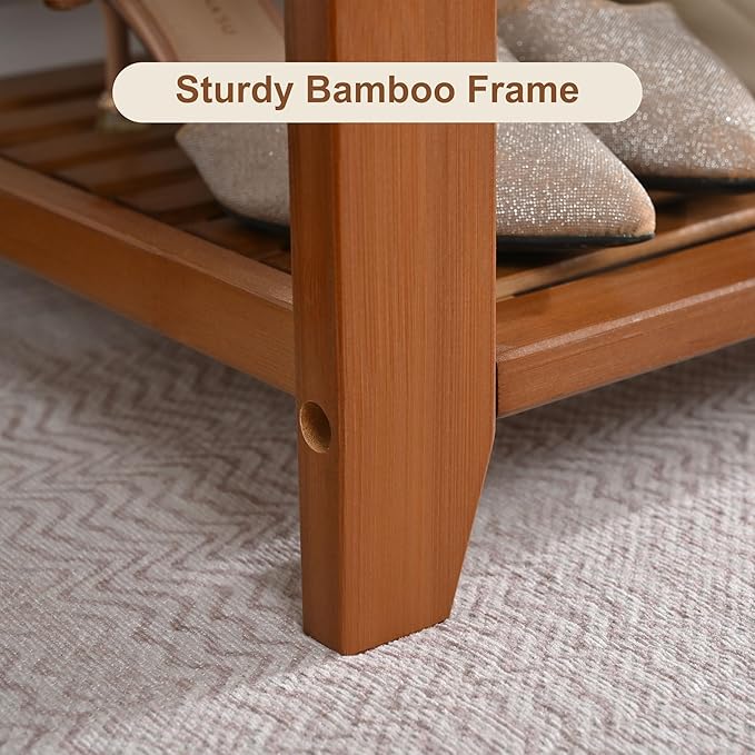 Shoe Rack Bench, Shoe Storage Bench with Cushion, 27.6in Entryway Bench with Lift Top Hidden Storage Holds Up to 330lb for Bedroom Living Room