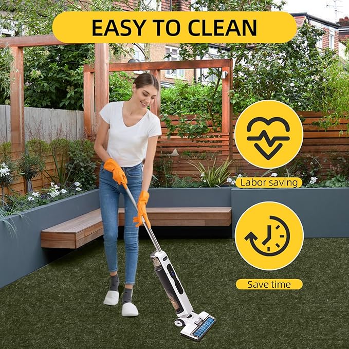 Marine Carpet,6 FT x 23 FT Olive Green Indoor Outdoor Carpet 0.2" Thick with Water-Proof TPE Backing, Non-Slide for Home, Patio, Porch, Deck