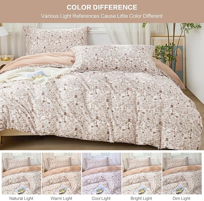 SAPHREAS Boho Duvet Cover Set Twin Size 2 pcs Ultra Soft Bedding Comforter Cover Set 100% Cotton 1 Duvet Cover 68"x90" 1 Pillow Sham, Comforter Not Included