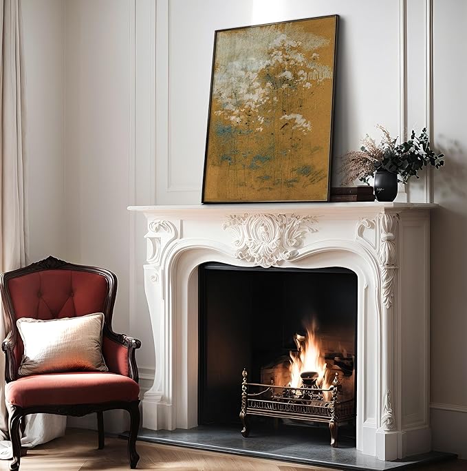 Poster Master Vintage Wild Flowers Poster - Retro Tonal Botanical Painting Print - Abstract Art - Floral Art - Farmhouse Art - Aesthetic Flower Shop or Living Room Wall Decor, 24x32 Unframed Wall Art