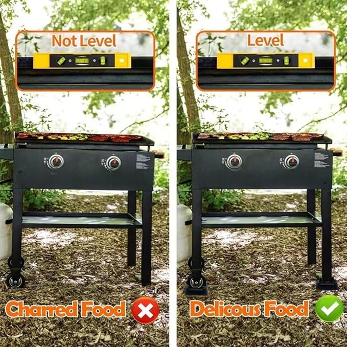 Grill Levelers，Leveling Shims Kit, Grill Leveling kit, 1/4" Griddle Leveling Shims Kit，Easy to Level, Keep The Flat Top Grill Level and Stable(4PCS)