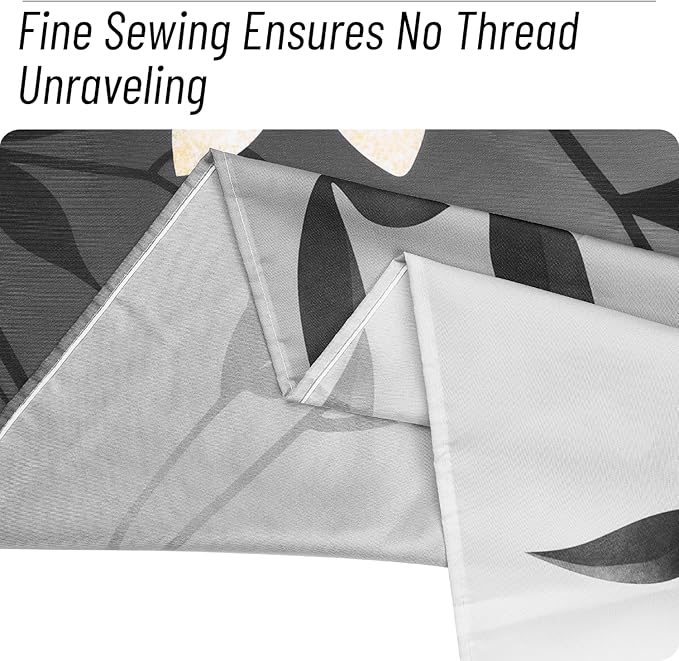 Eucalyptus Shower Curtain, Ombre Floral Leaves Plant Washable Fabric Bath Decor with 12 Hooks 72x72 inches, Black