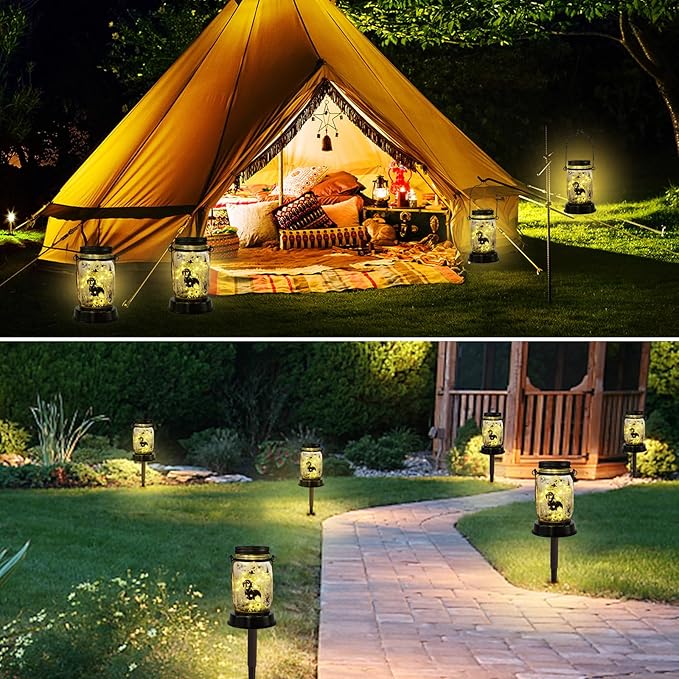 styleonme Decor Mobile Outdoor, Solar Waterproof Dachshund Lights, Gifts for Mom Women Grandma, Dog Lovers Gifts, Hanging Dachshund Lanterns with Stake for Yard Corridor Garden Decor