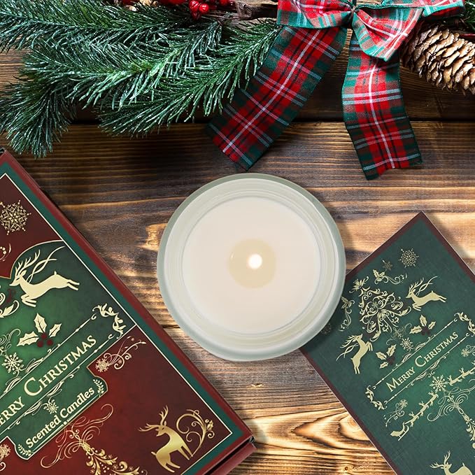 Christmas Scented Candles for Home, 6 Pack Soy Set, 21 oz Jar, Perfect Gifts for Women/Coworker/Girlfriend/Friends