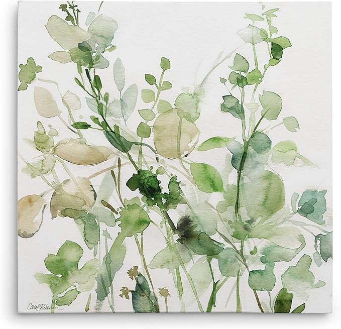 Wexford Home Sage Garden II-Canvas Prints Wrapped Gallery Wall Art | Stretched and Framed Ready to Hang 32X32 Multicolor