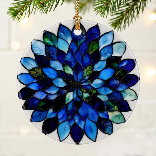 Mandala Ornament | Christmas Ornaments, Christmas Decorations, Hanging Ornaments for Tree, Holiday Decor Gift | Housewarming Gifts & Gifts for Friends,Family or Art Lovers | Gift Exchange Ideas