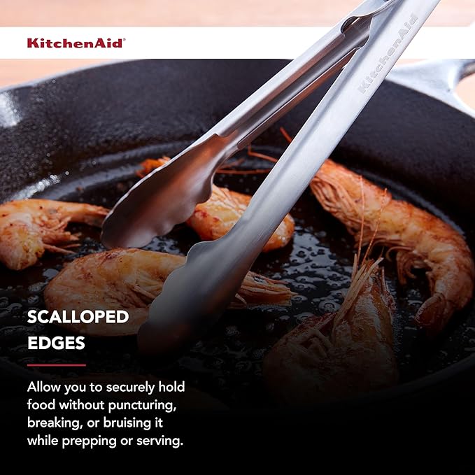 KitchenAid Stainless Steel Tongs, 7 Inch