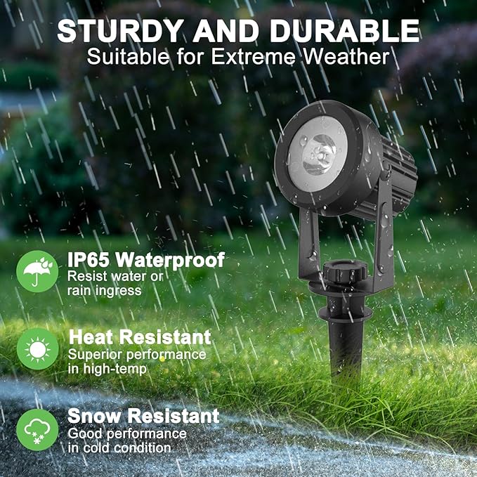 Solar Spotlights Outdoor 4Pack Warm White Landscape Lights IP65 Waterproof Solar Lights Plant Decorative Lighting for Garden Yard Path Lawn