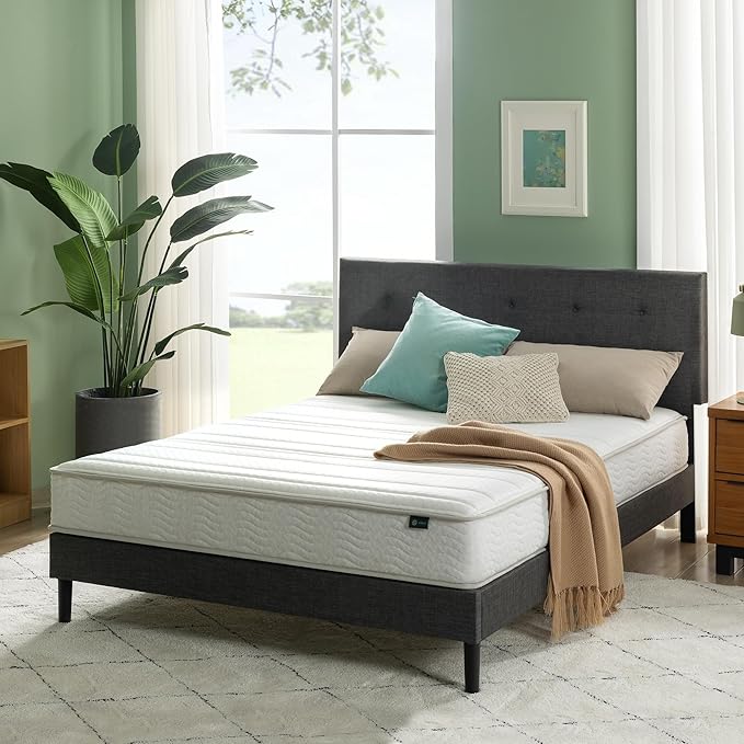 ZINUS 8 Inch Foam and Spring RV Mattress, [New Version], Short Queen for RVs, Campers & Trailers, Smaller, More Convenient WonderBox Packaging, Mattress-in-a-Box