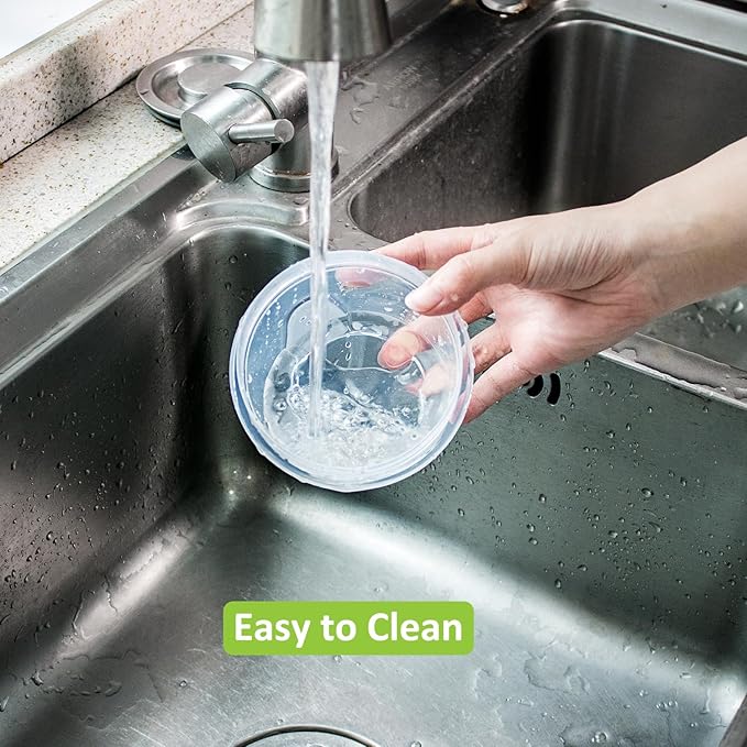 Screw Top Containers for Food 16 Oz, 15 Pack, 2 Cup Storage Containers with Lid, Reusable Twist Top Containers Twist Lock Stackable Round Twist Cap Plastic Freezer Container for Food, White