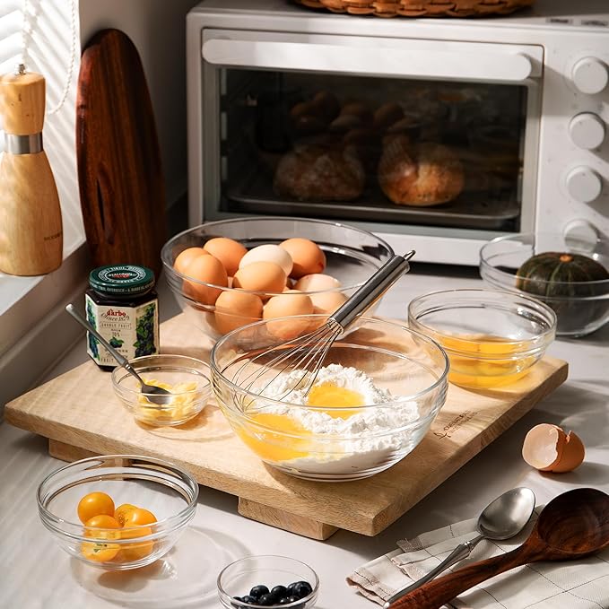 Sweejar 5.5 inch Glass Soup Bowls Set, 20 oz Cereal Bowls, Bowls Set for Cereal Soup Salad Pasta Rice Oatmeal, 9 pack