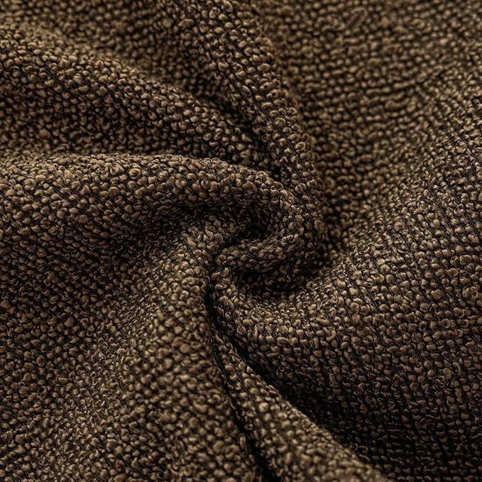 Foindtower Pack of 2 Textured Boucle Throw Pillow Covers Accent Solid Decorative Lumbar Pillow Cases Cozy Couch Cushion Case for Chair Sofa Bedroom Living Room Home Decor 12x20 Inch Chocolate