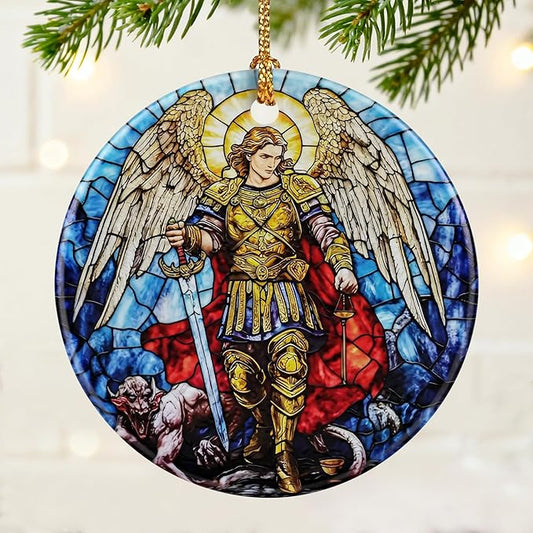 Archangel Michael Ornament | Christmas Ornaments, Christmas Tree Ornaments, Holiday Decor, Spiritual Protection Decor | Religious Gifts, Christian Gifts | Faithful Gift, Spiritual Guardian Gift