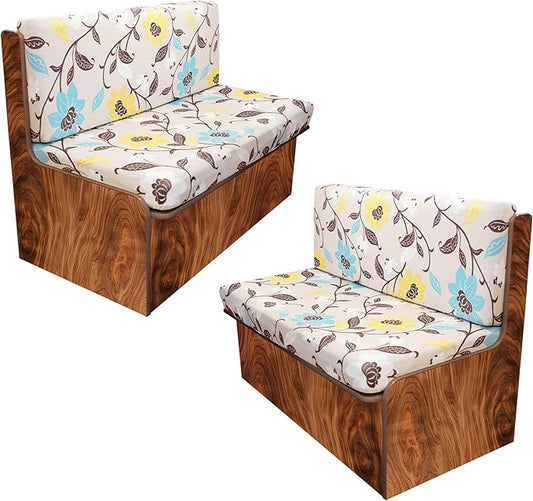 Rv Dinette Cushion Covers,Printing Stretchable Camper Cushion Cover,RV Cushion Slipcover,Rv Couch Cover Replacement for RV Camper Car Bench,2 Backrest Covers and 2 Bench Covers (Flower and leaf)