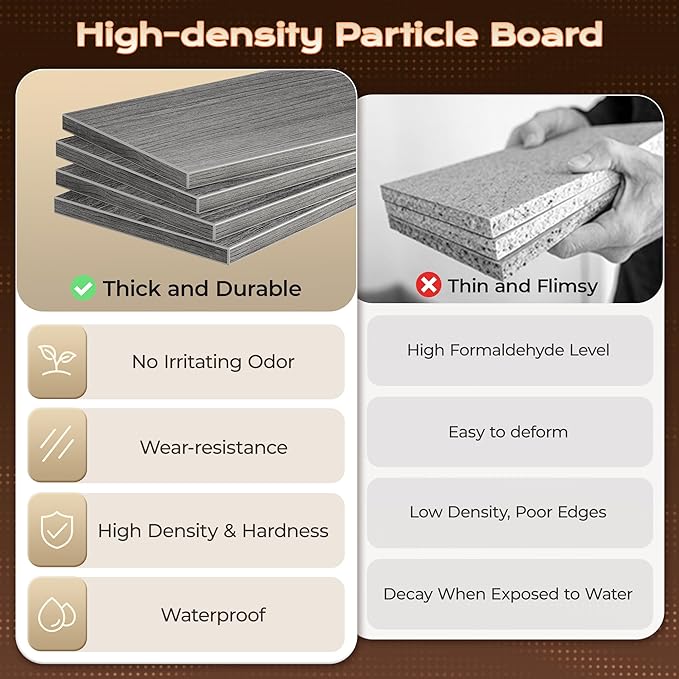 Huuger 63 Inch L Shaped Desk with Power Outlets and USB-C Port, Reversible Computer Desk, Larger Office Corner Gaming Desk, 0.95 Inch Thicker Desktop, Metal Frame, for Home Office, Study, Grey