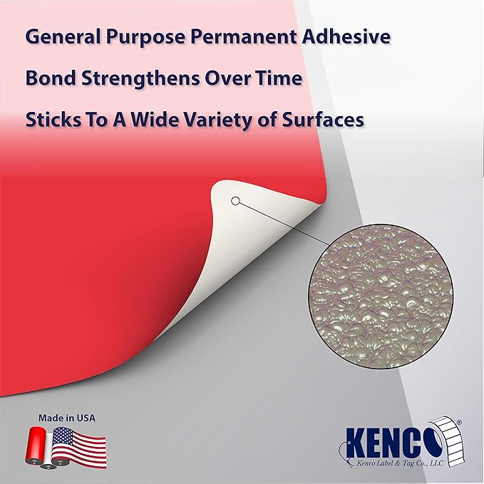 4" X 6" Direct Thermal Perforated Stickers Labels for Shipping Labels, Inventory, and Color Coding - Compatible with Zebra, Rollo, Godex and More (Red, 12 Rolls)