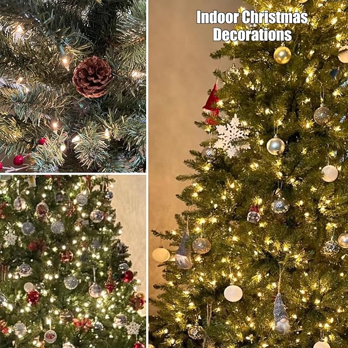 Christmas Lights 100 Count Clear Christmas Tree String Lights with White Wire for Outdoor Indoor Christmas Decorations Wedding Decorations Valentines Day Decor,UL Certified (21feet)